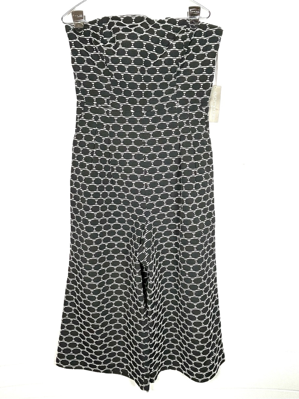 eva mendes for New York & Company Black and White Wide Leg Jumpsuit